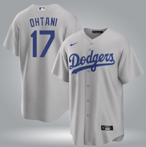 Men & Women & Youth Los Angeles Dodgers 17 Shohei Ohtani Gray Cool Base Stitched Jersey